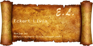 Eckert Lívia névjegykártya